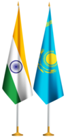 Kasachstan, Indien klein Tabelle Flaggen zusammen png