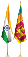 Sri Lanka,Indian small table flags together png