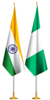 Nigerian,Indian small table flags together png