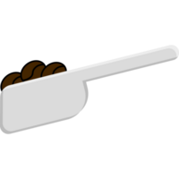 Coffee Bean Shovel Illustration png