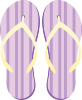 farbig Flip Flops Illustration. gemustert Hausschuhe oder Schuhwerk eben Farbe. png