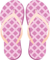 färgad Flip flops illustration. mönstrad tofflor eller Skodon platt Färg. png