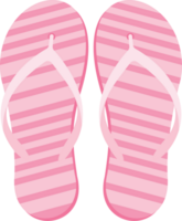 de colores chancletas ilustración. estampado zapatillas o calzado plano color. png