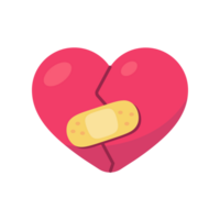 Broken heart. Pink Heart is heartbroken and hurt from divorce from her lover. png