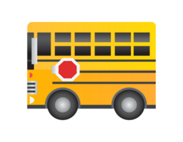 Isolated vector side of yellow school bus vehicle car icon png