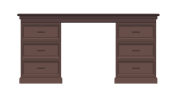 bruin bedrijf werken tafel Jaren 60 jaren 70 retro stijl huis interieur ontwerp png