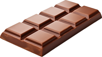 AI generated piece of sweet tasty chocolate bar png