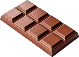 AI generated piece of sweet tasty chocolate bar png