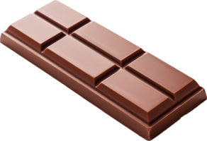 ai generato pezzo di dolce gustoso cioccolato bar png