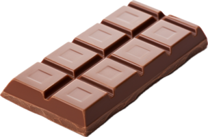 AI generated piece of sweet tasty chocolate bar png