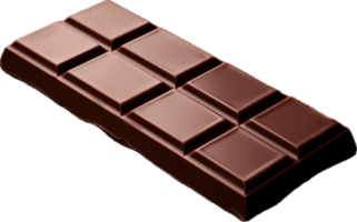 AI generated piece of sweet tasty chocolate bar png