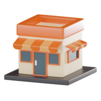 Superstore with Our Engaging 3D Store Front Icon. 3D render png