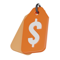 Price Tag and Icon in Digital Retail Space. 3D Render png