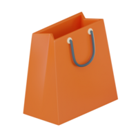 shopping con nostro moderno 3d shopping borse icona. 3d rendere. png