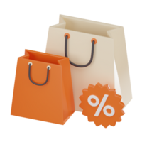 Online Shopping Supersale, Exclusive Discount Icons. 3D render png