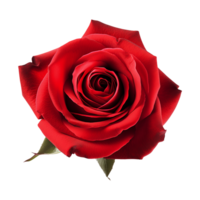 AI generated Red rose isolated on Transparent background png