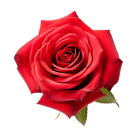 ai généré rouge Rose isolé sur transparent Contexte png