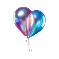 ai generado fiesta decorativo globo aislado en transparente antecedentes png