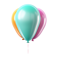 ai gerado festa decorativo baloon isolado em transparente fundo png