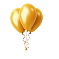 ai généré fête décoratif ballon isolé sur transparent Contexte png