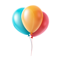 ai généré fête décoratif ballon isolé sur transparent Contexte png