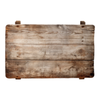 AI generated Wooden Signage Board Isolated on Transparent Background png