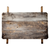 AI generated Wooden Signage Board Isolated on Transparent Background png
