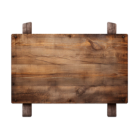 AI generated Wooden Signage Board Isolated on Transparent Background png