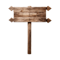 AI generated Wooden Signage Board Isolated on Transparent Background png