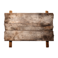 AI generated Wooden Signage Board Isolated on Transparent Background png