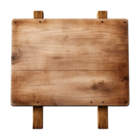 AI generated Wooden Signage Board Isolated on Transparent Background png