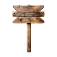 AI generated Wooden Signage Board Isolated on Transparent Background png