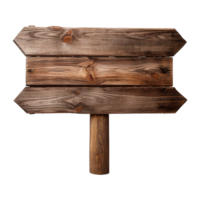 AI generated Wooden Signage Board Isolated on Transparent Background png