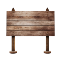 AI generated Wooden Signage Board Isolated on Transparent Background png