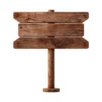 AI generated Wooden Signage Board Isolated on Transparent Background png