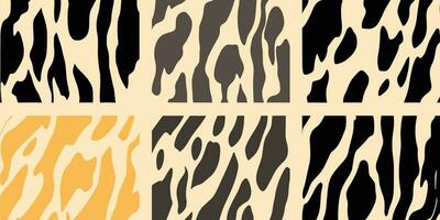 Set of Animal Skin Pattern vector