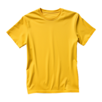 ai generado amarillo camiseta aislado en transparente antecedentes png