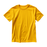 ai gerado amarelo camiseta isolado em transparente fundo png