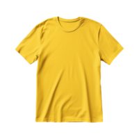 AI generated Yellow tshirt isolated on transparent background png