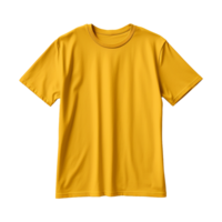 AI generated Yellow tshirt isolated on transparent background png