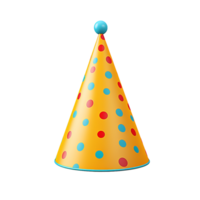 AI generated Colored birthday cap isolated on transparent background png