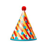 AI generated Colored birthday cap isolated on transparent background png