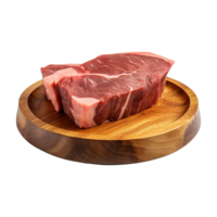 ai généré pièce de Frais Viande isolé sur blanc Contexte png