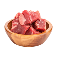 AI generated Piece of fresh meat isolated on white background png