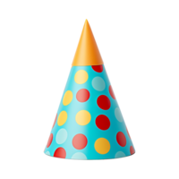 AI generated Colored birthday cap isolated on transparent background png