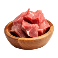 AI generated Piece of fresh meat isolated on white background png