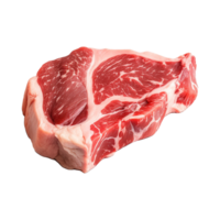 ai generado pedazo de Fresco carne aislado en blanco antecedentes png