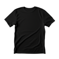 ai généré noir T-shirt isolé sur transparent Contexte png