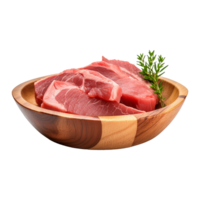 AI generated Piece of fresh meat isolated on white background png