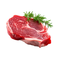 ai gerado peça do fresco carne isolado em branco fundo png